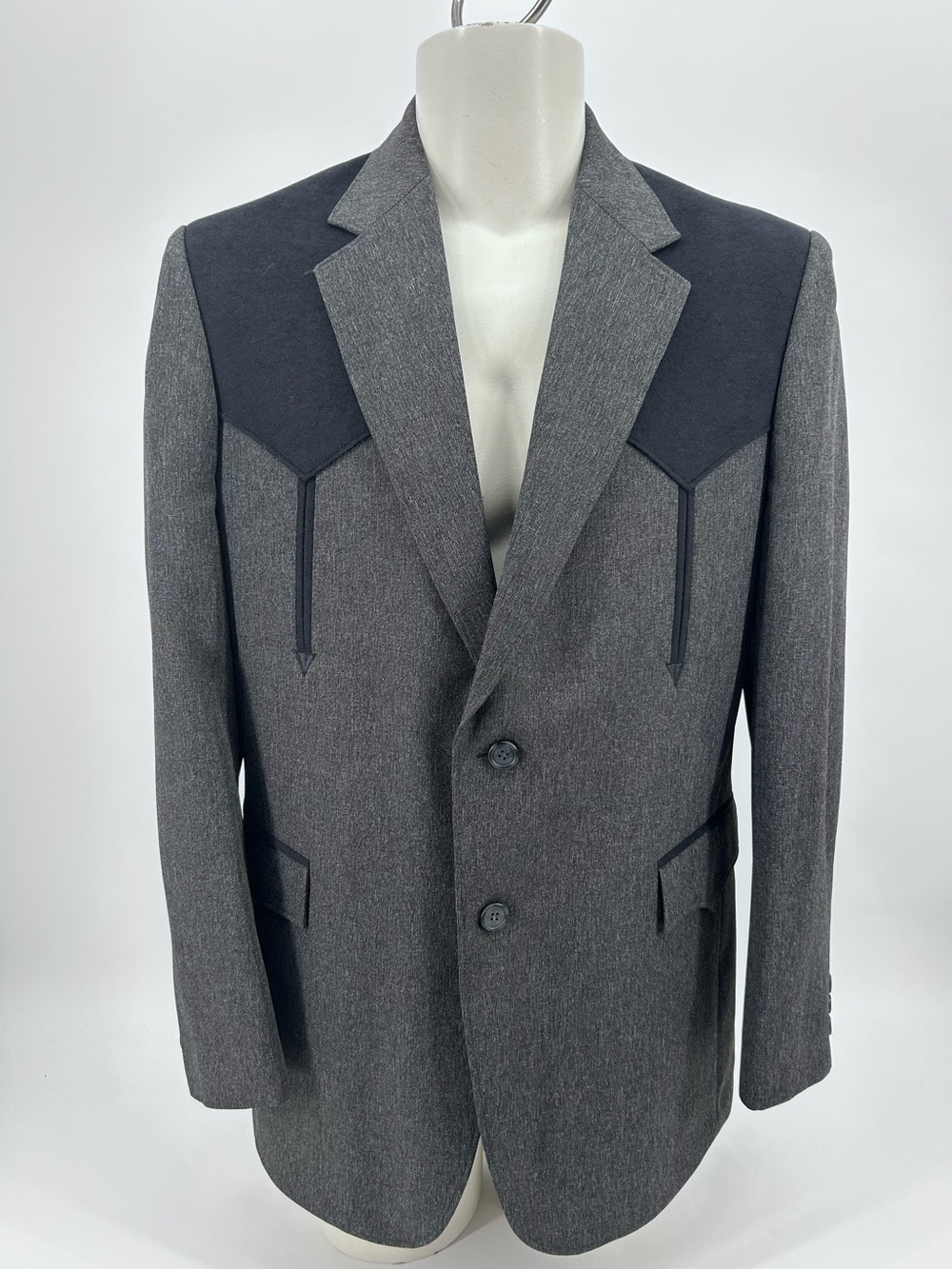 Men’s Circle S Boise Western Suit Coat Dallas Texas Gray Size 42R Never Worn EUC